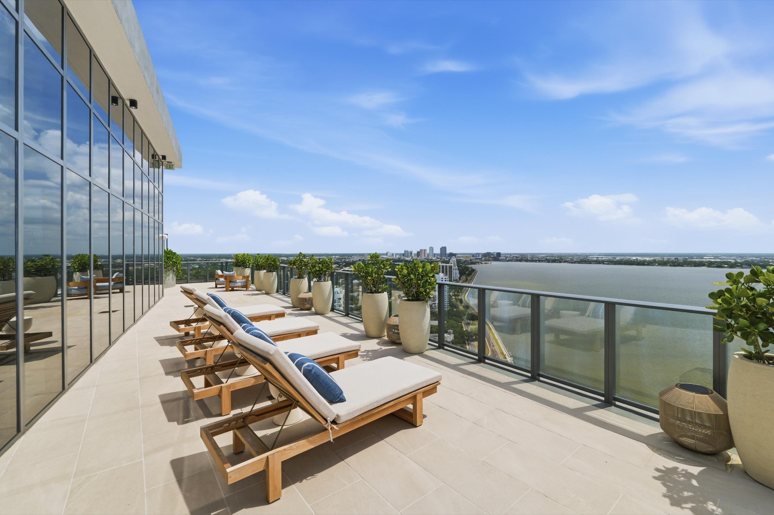 Condo interior with a view